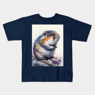 Arctic Lemming - Watercolor Paint Kids T-Shirt